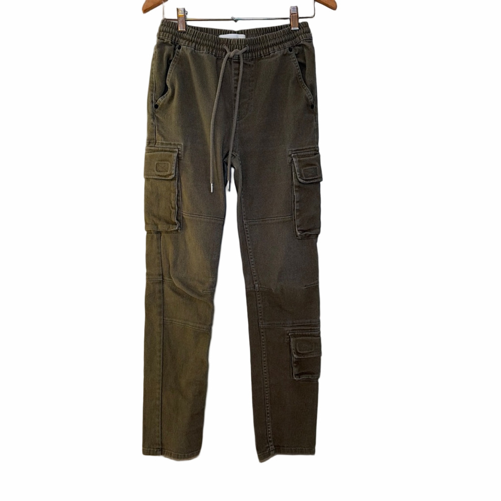 Standard Cloth Urban Outfitters Men Elastic Waist Cargo Pants Khaki Green Small